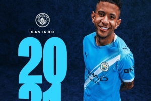 萨维尼奥：很高兴能和世界最佳俱乐部曼城续约，希望赢得更多奖杯